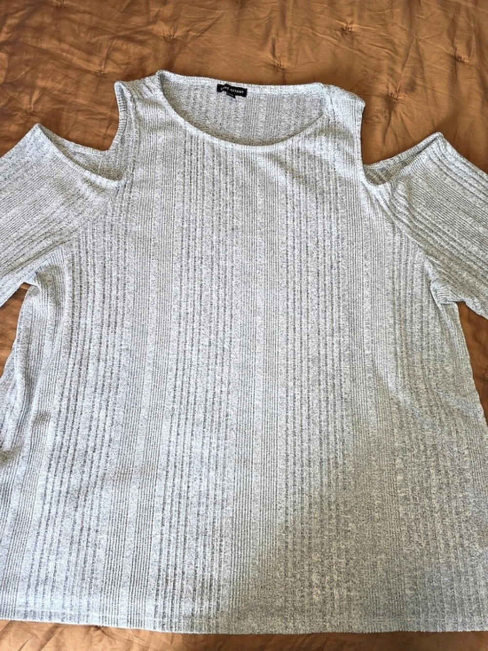 Lone Bryant Cold Shoulder Top in Gray